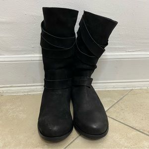 Eileen Fisher Black Moto Boots Size 6